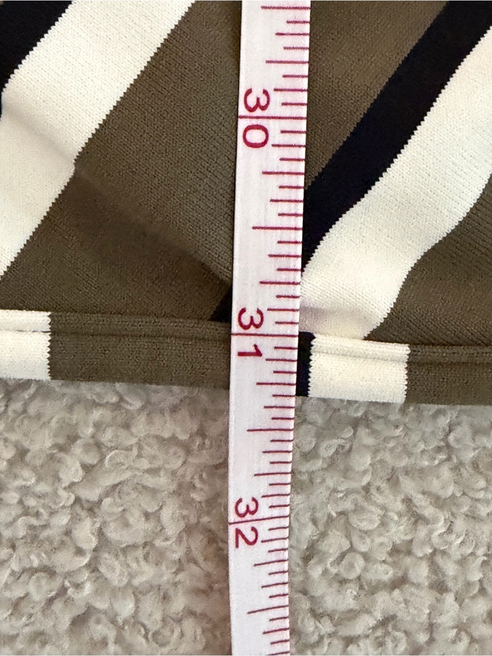 Solid & Striped Olive Green Diagonal Stipe Ruched High Slit Midi Skirt, Size XL - Picture 9 of 9
